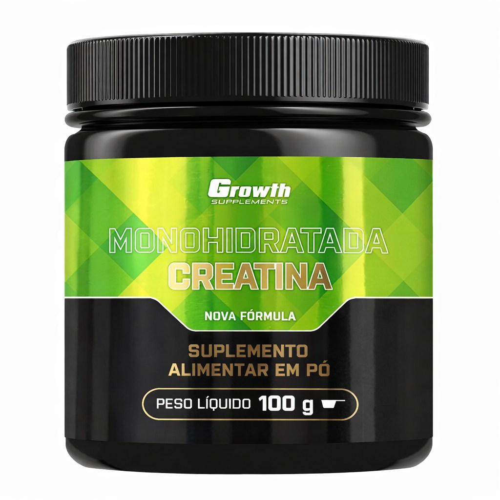 Foto de referência: Creatina monohidratada Growth 100 g.
