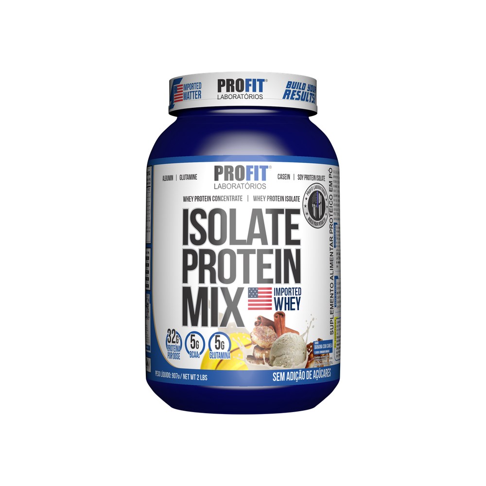 Foto de referência: Isolate Protein Mix ProFit Labs.